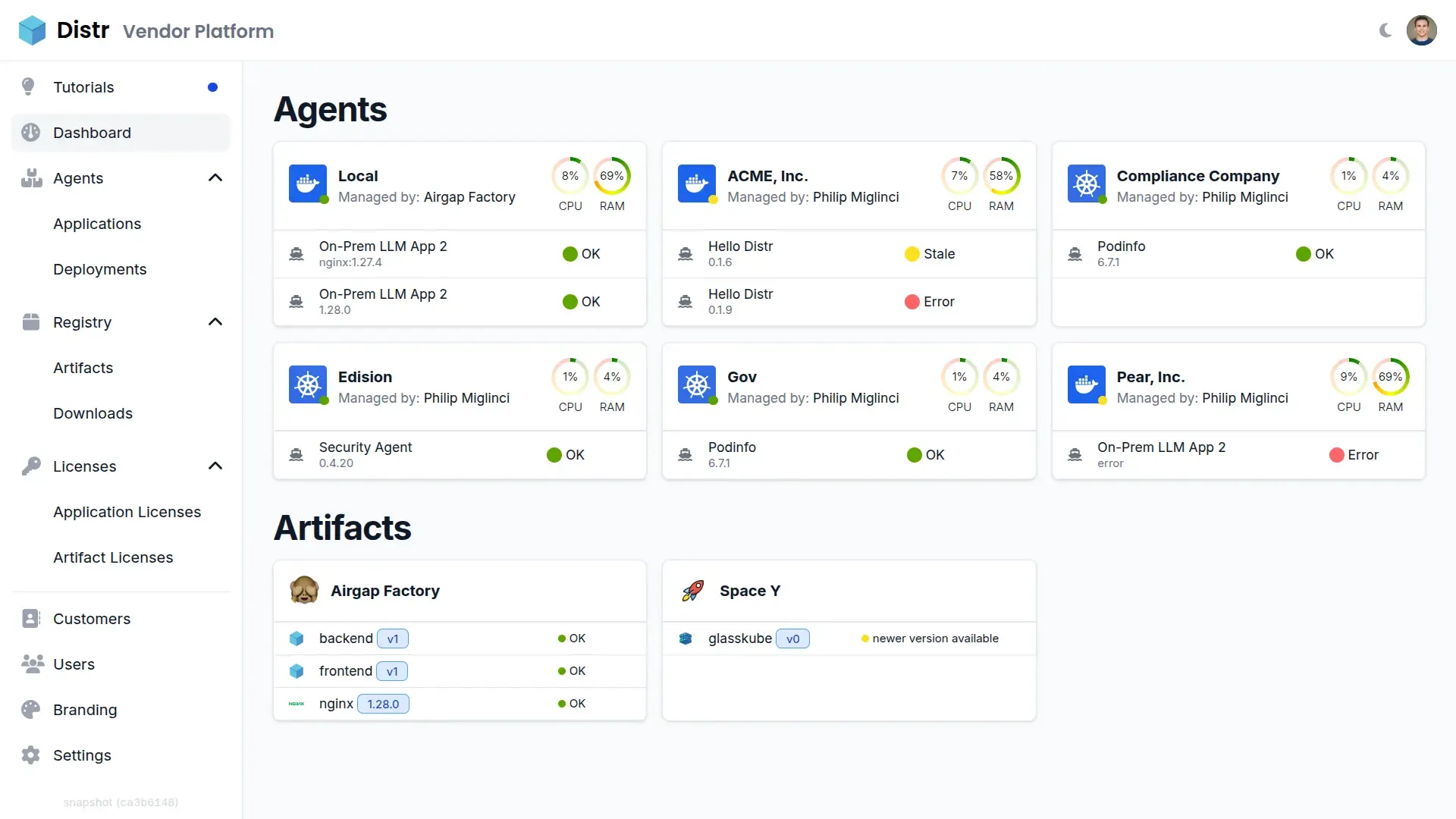 Software distribution platform