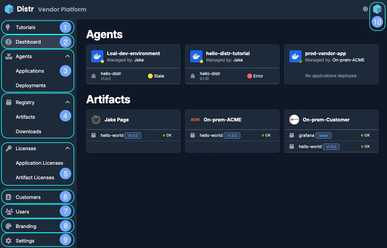 Deployments interface
