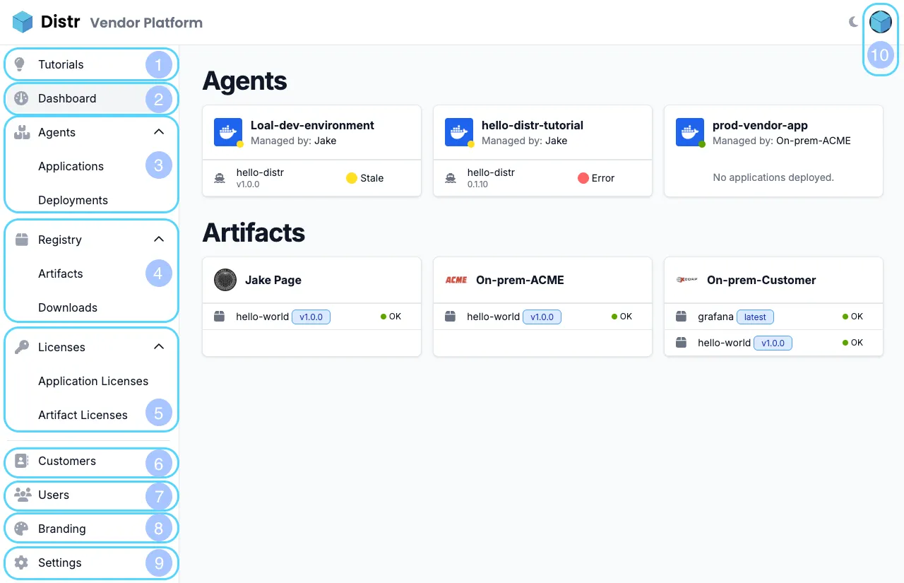 Deployments interface
